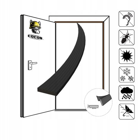 Guarnizione autoadesiva per porte e finestre E 20X4mm NERO