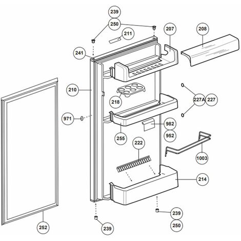 Guarnizione Originale Per Porta Frigorifero BEKO / Lamona – Modello 4324856600, Sostituzione, Adatta A Vari Modelli (Leisure, Beko, Lamona)