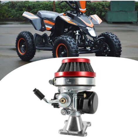 Guarnizione dell'acceleratore del filtro dell'aria del carburatore da 15 mm, motore a 2 tempi in lega di alluminio ABS/alluminio per Pocket Bike ATV da 49 cc.