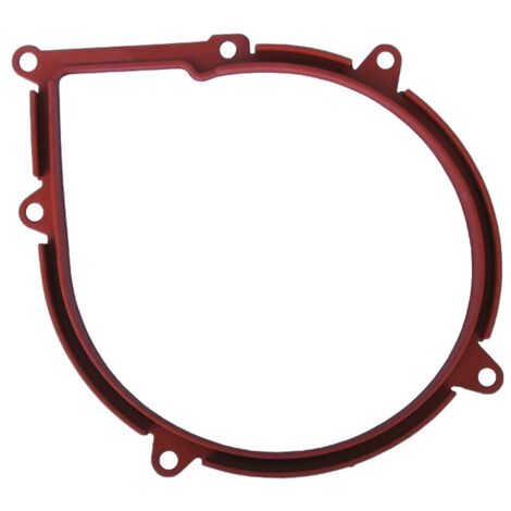 GUARNIZIONE ESTRATTORI FUMI STUFE A PELLET ALTE TEMPERATURE 6FORI SILICONE ROSSO