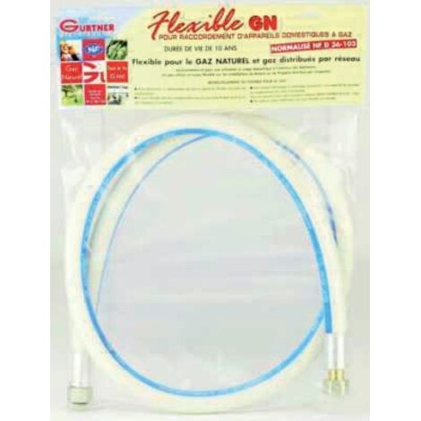 Guarnizione flessibile in gomma naturale per gas 15x21 Femmina - Femmina Lunga 1500mm