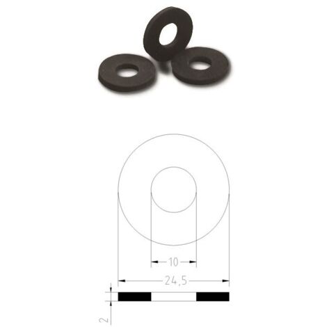 Guarnizione gomma nera da 3/4" per tubi carico lavatrice 102600GN