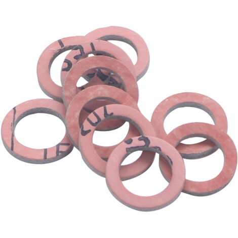 Guarnizione in fibra interna per olio/carburante/aria, colore rosa, 12x18x2 per raccordo 15x21, 10 pezzi NOYON & THIEBAULT