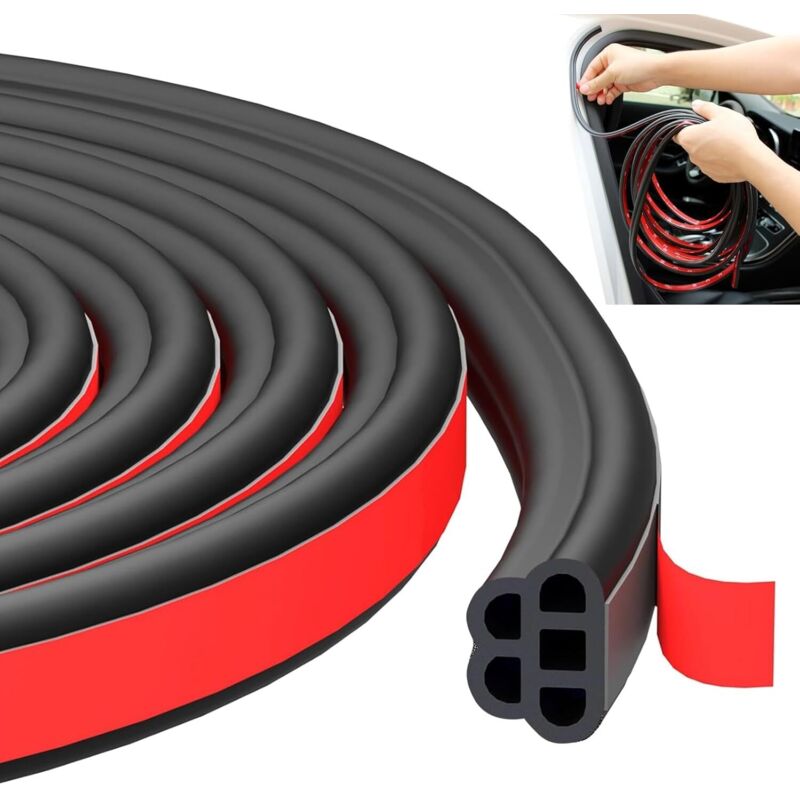 Guarnizione in gomma per portiera auto da 10 m, guarnizione universale per portiera auto a doppio strato, guarnizione in gomma per portiera auto