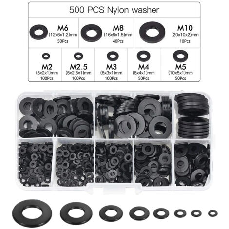Distanziatori Lavatrice Nylon Nero M3 M4 M5 M6 M8 M10 Set Di Distanziatori In Nylon Nero, Filettati M3 M4 M5 M6 M8 M10, Perfetti Per Lavatrici, Riparazioni Fai Da Te E Progetti - Foto 11