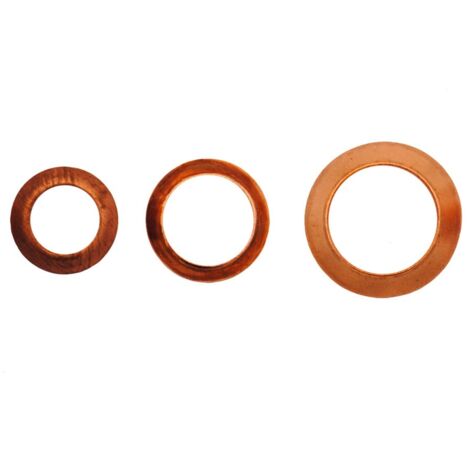 Guarnizione in rame - Pack 10x1/2" (Di 11,00 mm - De 17,0 mm) per bocchettoni 00000011372