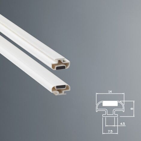 Guarnizione Magnetica Box Doccia in Gomma EC-MAG-57-33  KIT 2 PEZZI Bianco