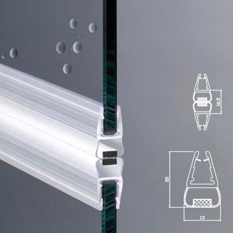 Guarnizione Magnetica Box Doccia Profilo  Vetro 4mm 5mm EC-414  KIT 2 PEZZI