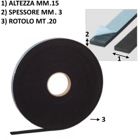 Guarnizione TRECCIA ADESIVA Stufe a Pellet e a Legna fissaggio vetri e  porte NERA 6x3mm