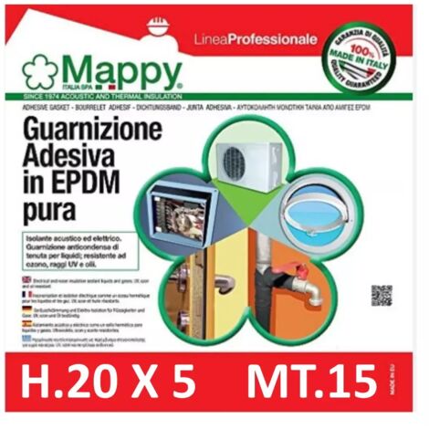 GUARNIZIONE MAPPY MUSSTIK ADESIVA 20 X 5 ROTOLO MT.15