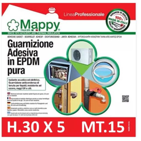 GUARNIZIONE MAPPY MUSSTIK ADESIVA 30 X 5 ROTOLO MT.15