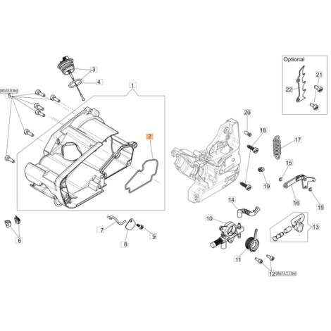 Guarnizione ORIGINALE OLEOMAC per motosega GST 360 50270081R