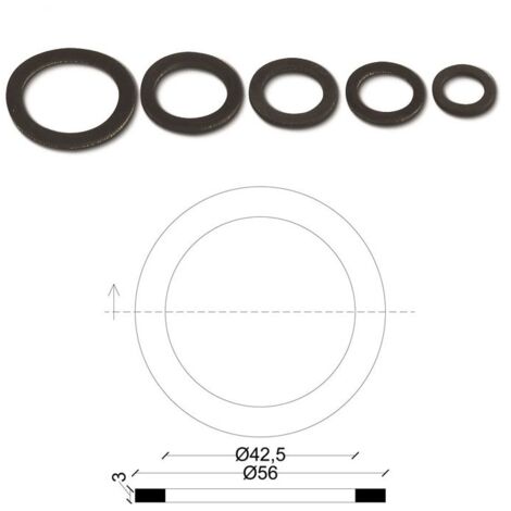 Guarnizione per bocchettoni 1"1/4 in gommatela spessore mm.3 102200GT11/4