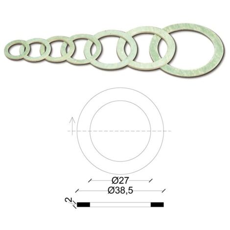 Guarnizione per bocchettoni 3/4" esenti amianto spessore mm.2 102200AV3/4