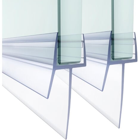 OKWISH Guarnizione per doccia da 2 pezzi da 60 cm per guarnizioni per porte doccia, guarnizione in PVC per doccia, protezione impermeabile, per vetro da 4-6 mm