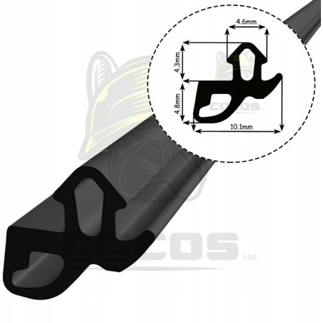 Guarnizione per finestre in PVC S-1560 ALUPLAST NERO 1m