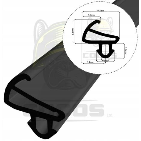 Guarnizione per finestre in PVC S-1585 WITAL NERO 1m