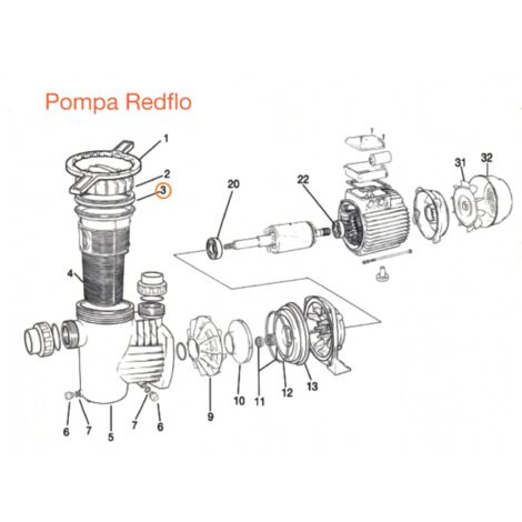 POMPA PER PISCINA CON PREFILTRO E STAFFA: PCF 101 DA 18 MC/H