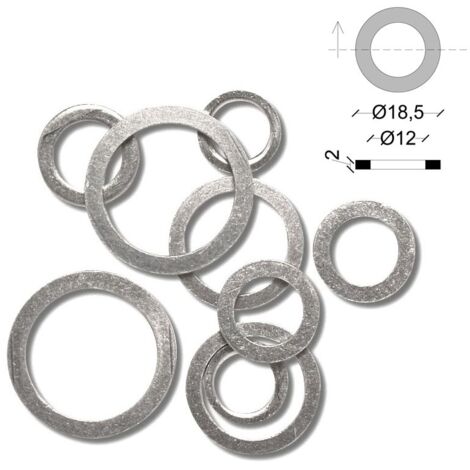 Guarnizione per raccordi 1/2" in alluminio 99.5-1050A per gas a norme uni 9001 103600AL1/2