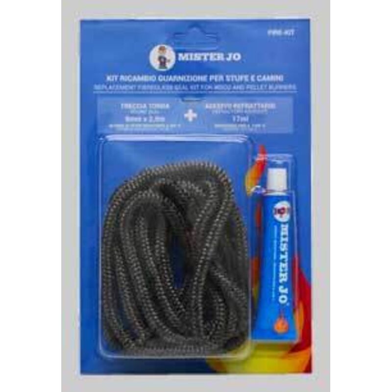 Kit Ricambio Treccia Tonda Con Silicone Adesivo Per Alte Temperatur...