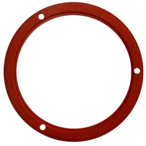 GUARNIZIONE TONDA ASPIRATORI FUMO STUFA PELLET 155MM SILICONE ROSSO 3 FORI