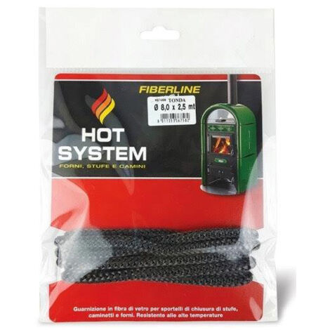 GUARNIZIONE TONDA PER STUFA Ø MM. 6X2,5 MT. 6.00 pz