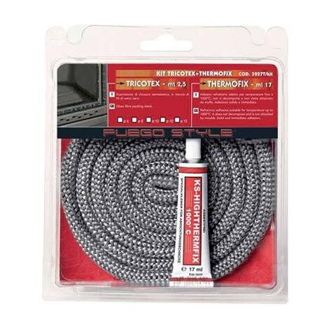 GUARNIZIONE TRECCIA + ADESIVO X STUFA FUEGO