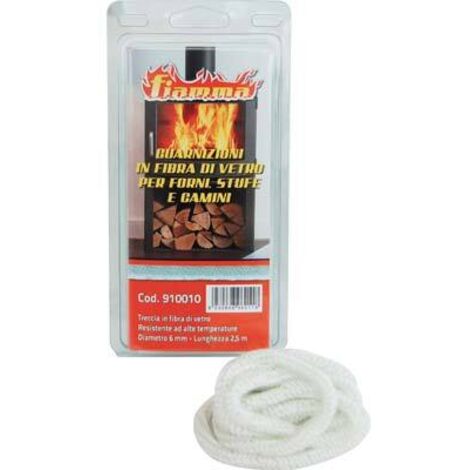 GUARNIZIONE TRECCIA X STUFA FIAMMA - MM 10 MT 2,5- 5 pezzi