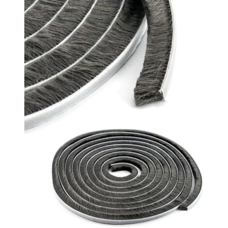 Guarnizioni a spazzola autoadesive per porte scorrevoli KZQ per finestre e porte mobili, 9 mm x 15 mm x 10 m