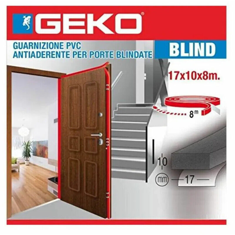Image of Guarnizione per Porte Blindate Geko Parafreddo Espanso Adesiva 15x10 mm Lungo 8m
