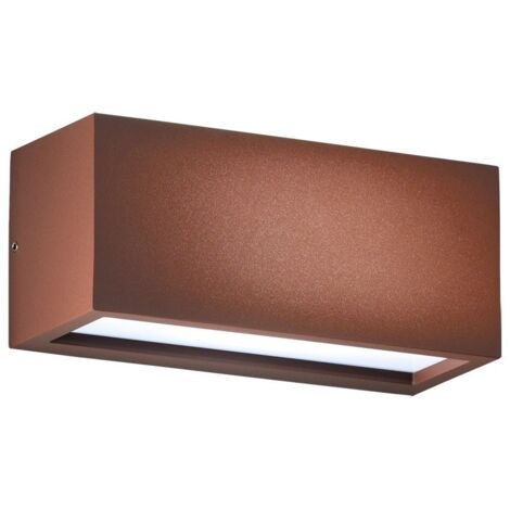 GUAVA Applique LED Biemissione 12W 120°-120° Marrone IP65 3000K - Illuminazione Parete per Esterni Rossini Group