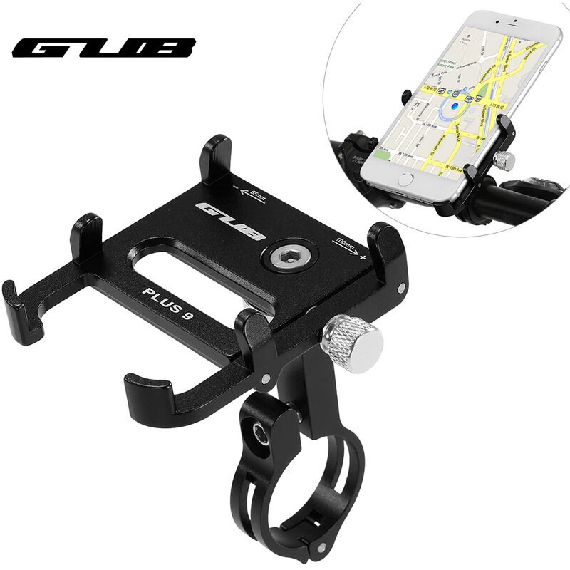 

Soporte de montaje para telefono en bicicleta Soporte extensor de manillar de aluminio ajustable giratorio de 360 ​​° para telefono movil GPS - GUB