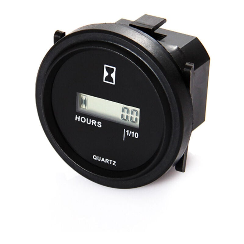 GU.B/bon Compteur Horaire Rond lcd Compteur Horaire Quartz AC86-230V pour Chariot Fourche Chariot de golf Bateau Tracteur Générateur Moteur Tondeuse