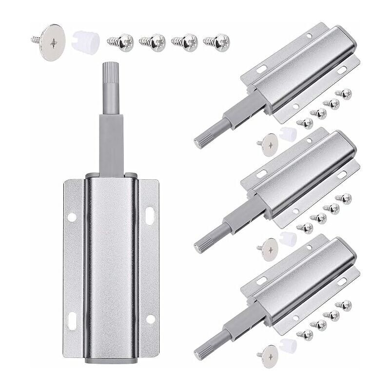 GU.B/bon Push to Open Aimant Porte Placard, 4Pcs Loquet Magnetique Push Open Amortisseur, Push to Ope Amortisseur