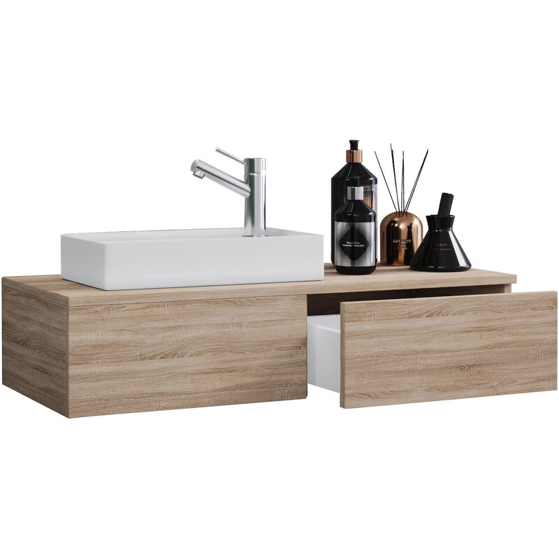 Ebuy24 - Gudas Ensemble de meubles de salle de bain, 1 tiroir, imitation chêne Sonoma.