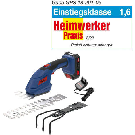 Güde Akku Gartenpflege-Set GPS 18-201-05 Heckenschere Grasschere