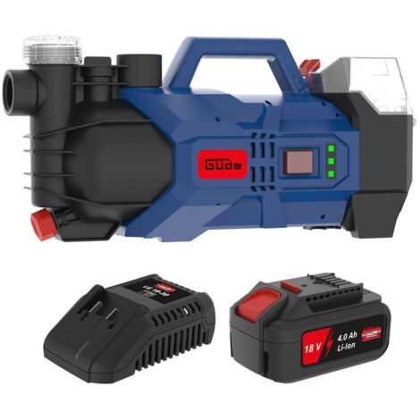 Güde Akku-Gartenpumpe GP 18-401-30 – 18 V, 4,0 Ah, 2400 l/h, 20 m Förderhöhe