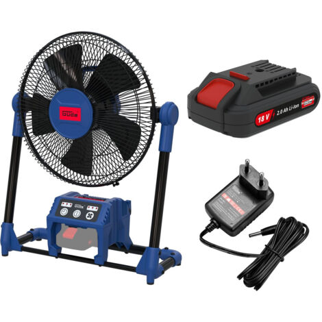 Güde Akku Ventilator Lüfter V 18-201-05 Tischventilator mit Akku und Ladegerät