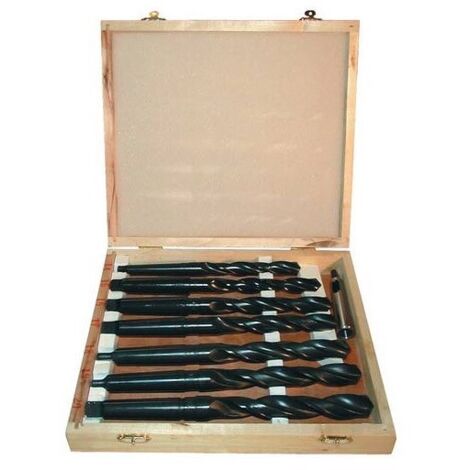 Güde Bohrersatz Bohrerset Spiralbohrer MK2 8 tlg. HSS Bohrer Set