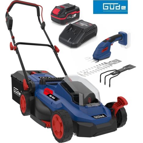 GÜDE City Rasenmäher RM 18/33 18V, 33 cm Gras, Strauchschere, Akku 4.0 Ah
