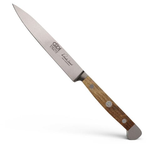 Güde, Coltello da prosciutto Alpha, serie con manico in quercia, lunghezza lama:21 cm, legno di quercia, E765/21, E764/13, Spickmesser 13  cm