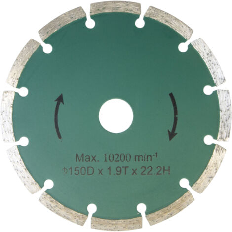 Güde – Disques diamant pour meuleuse – Lot de 2 disques 150mm – Type coupe pour béton armé – Performance optimale pour matériaux durs - G58090