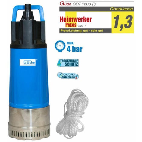 Güde Drucktauchpumpe GDT 1200 I 6.000 l/h Brunnenpumpe Tauchpumpe Garten