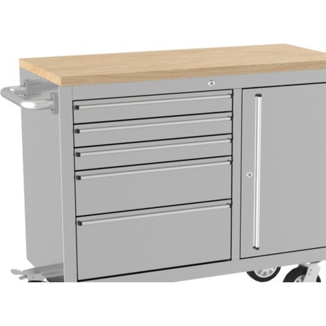 Güde Edelstahl Werkbank 107,3x49,3x90,5 cm GW5/1 INOX Werktisch Werkzeugwagen