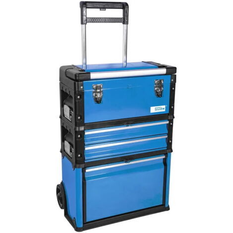 Güde GWZT 2/1 Werkzeugtrolley 3‑teiliger Trolley abnehmbarer Koffer Rollen Stahl