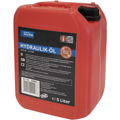 Güde Hydraulik-Öl 5 l, für alle gängigen Hydraulikholzspalter Brennholzbearbeitung