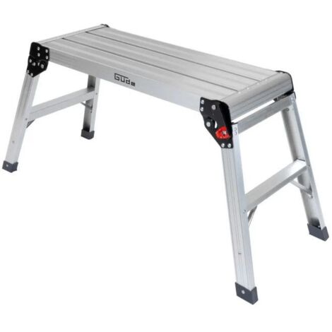 Güde – Plateforme de travail aluminium 760 x 300 mm – Hauteur 495 mm – Charge max 150 kg – Pliable avec pieds antidérapants