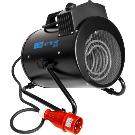 Güde Riscaldatore elettrico GEH 5000 R (400 V, 5000 W, 2 livelli di riscaldamento (2500/5000 W) + funzione ventilatore, 310 m³/h max. potenza di ventilazione, termostato continuo, protezione da