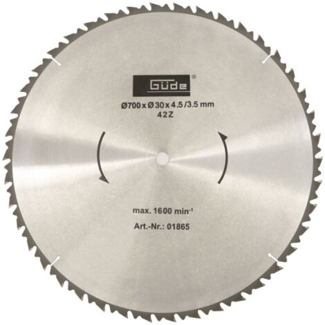 Güde Sägeblatt Hartmetall Wippsägeblatt Kreissägeblatt 700x30mm 42 Wechselzahn
