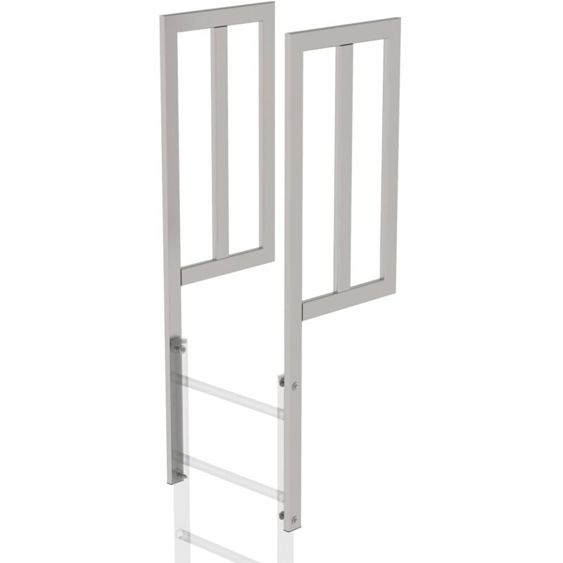 Ausstiegsholm mit Geländeransatz Edelstahl 1.585 mm - 068050 - Günzburger Steigtechnik